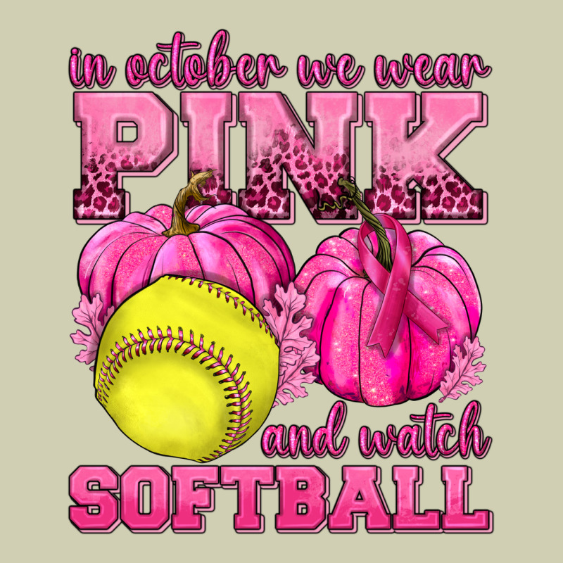 In October We Wear Pink And Watch Softball Heavy Core Tee by texasbilliewilder | Teevron