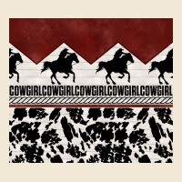 Cowgirl With Cowhide Premium Tee | Teevron