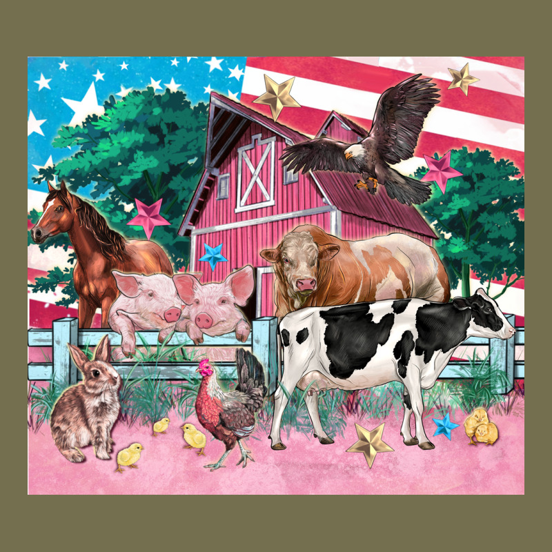 American Farm Animals Tumbler 4th Of July Vintage Hoodie by FaDigitalArtStudio | Teevron