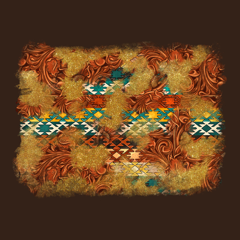 Aztec Background Pattern Western Heavy Core Tee by texasbilliewilder | Teevron