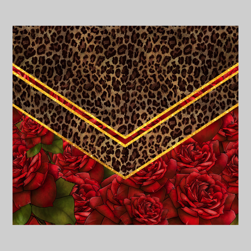 Red Roses With Leopard Premium Tee by TumblerDesignByShophia | Teevron