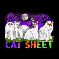 Cat Sheet Ghost Cats Halloween Ladies Tee | Teevron