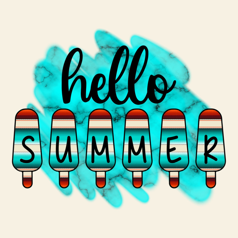 Hello Summer Serape Turquoise Vintage Tee by CowCowDesign | Teevron