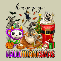 Happy Hallothanksmas Skeleton Coffee Cups Heavy Core Tee | Teevron