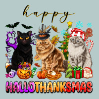Happy Hallothanksmas Cats Heavy Core Tee | Teevron