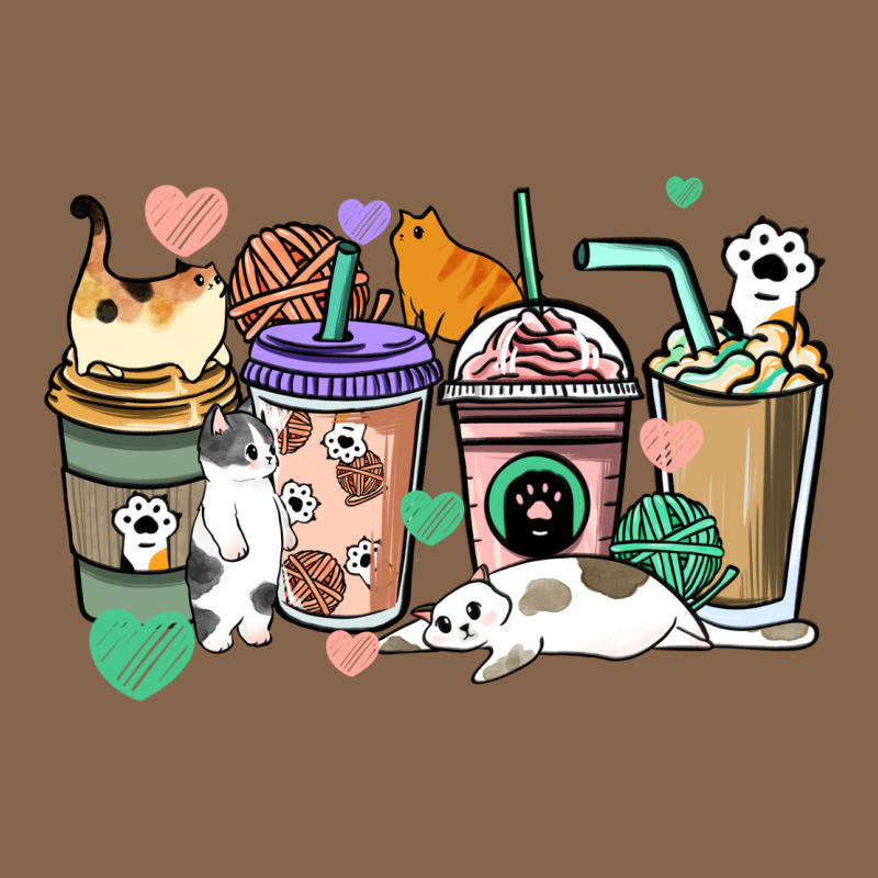 Cat Coffee Cups Premium Tee by HowdyJamesFarm | Teevron