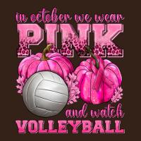 In October We Wear Pink And Watch Volleyball Heavy Core Tee | Teevron