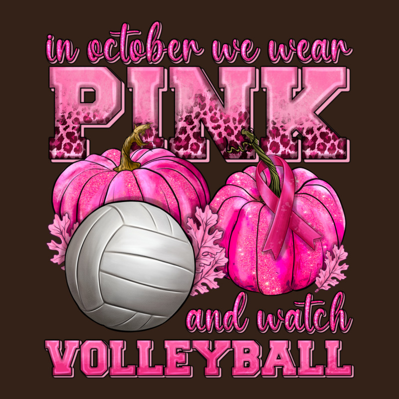 In October We Wear Pink And Watch Volleyball Heavy Core Tee by texasbilliewilder | Teevron