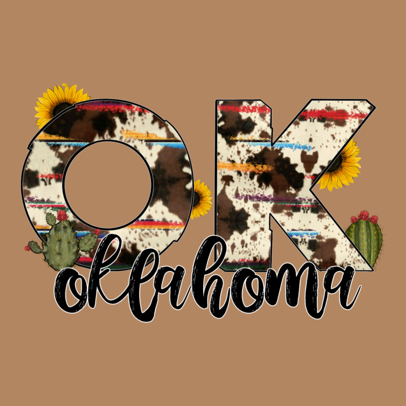 Oklahoma State Cowhide Serape Cactus Long Sleeve Tee by RanaPortraitStore | Teevron