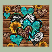 Turquoise Sunflower Hearts Urban Heavy Tee | Teevron
