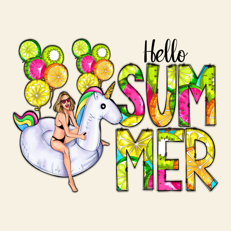 Hello Summer Unicorn Vintage Tee by CowCowDesign | Teevron