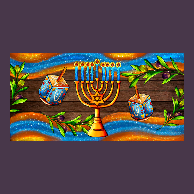 Hanukkah With Candlestick Heavyweight Hoodie by AdoDesignShop | Teevron