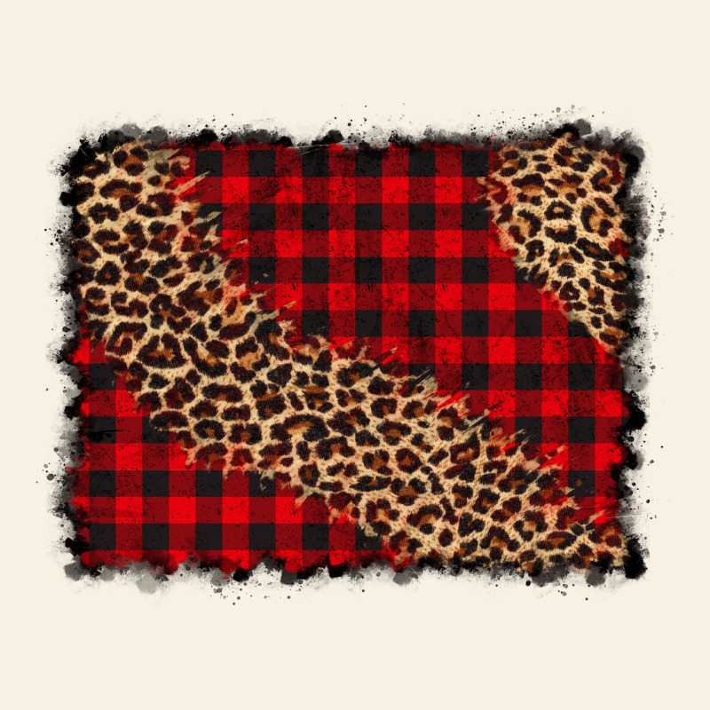 Leopard Buffalo Plaid Background Vintage Tee by CowCowDesign | Teevron