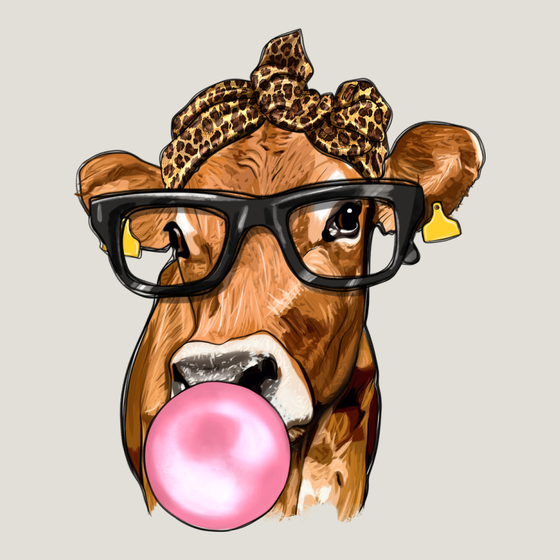 Cow Lick With Leopard Bandana Heavy Core Tee by texasbilliewilder | Teevron