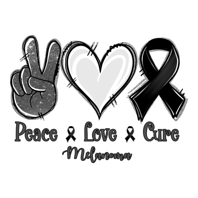Peace Love Cure Melanoma Cancer Premium Tee by Jasminsmagicworld | Teevron