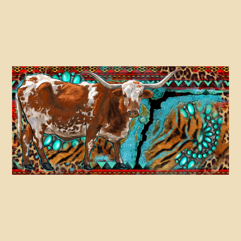 Texas Longhorn With Aztec Tiger And  Leopard Premium Hoodie by RanaPortraitStore | Teevron