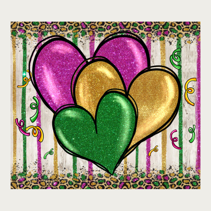 Mardi Gras Heart Zipper Hoodie by BarkalooDesign | Teevron