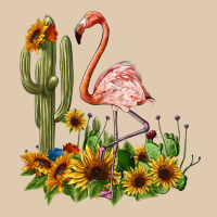 Flamingo With Cactus And Sunflowers Heavyweight Sweatshirt | Teevron