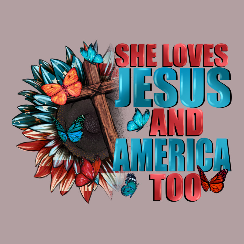She Love Jesus And America Too Vintage Hoodie by FaDigitalArtStudio | Teevron