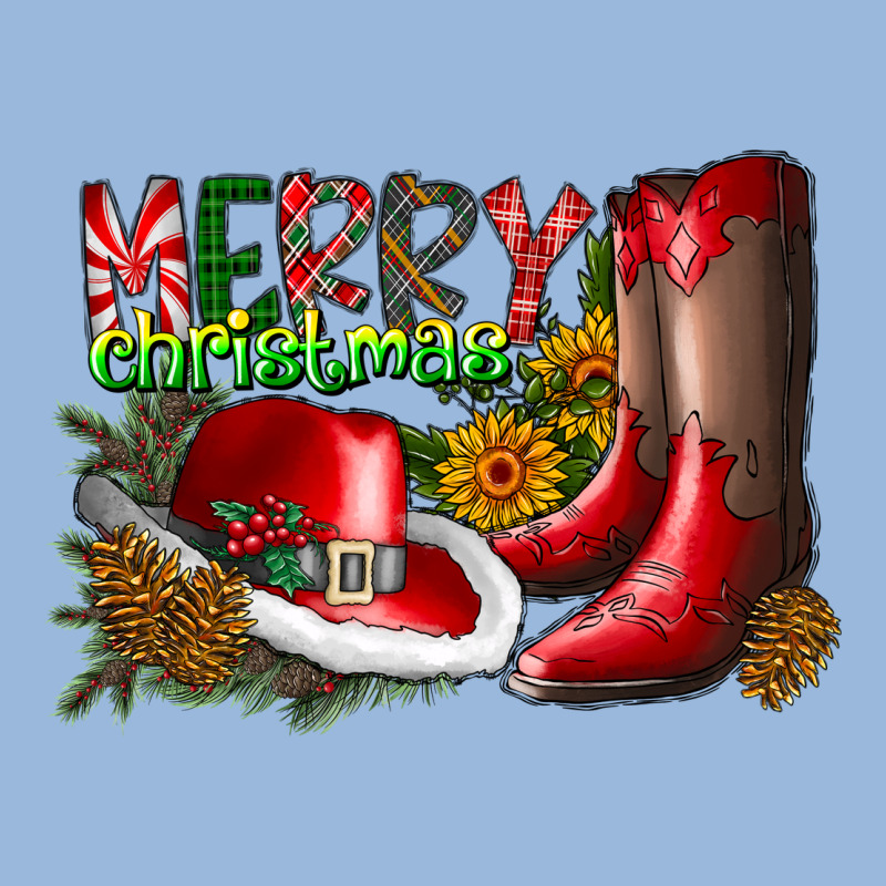 Cowboy Merry Christmas Premium Hoodie by CowhideDigitalArt | Teevron