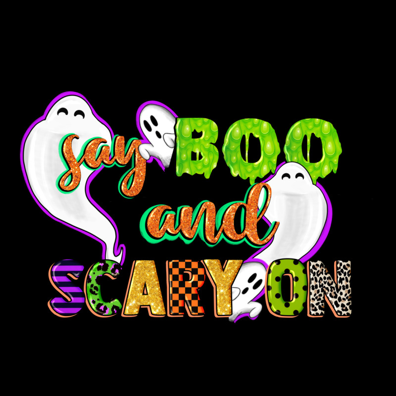 Say Boo And Scary On Ladies Tee by CowGirlArtShop | Teevron