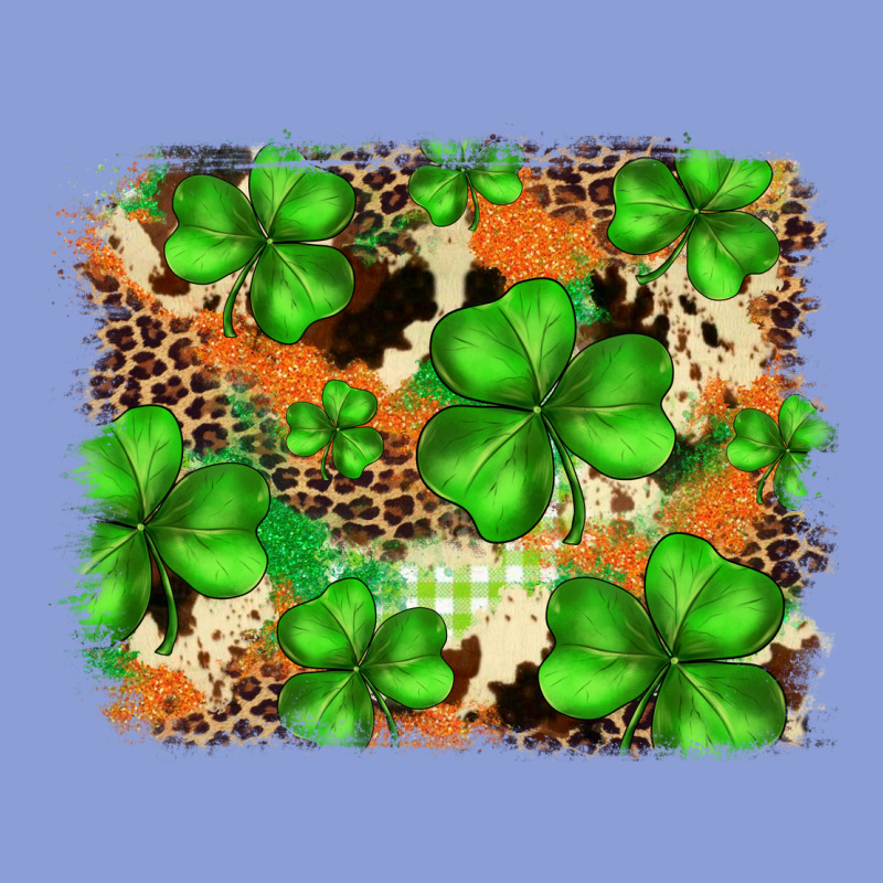 St.patricks Plaid  Green Glitter Cowhide  Leopard Long Sleeve Tee by FaDigitalArtStudio | Teevron