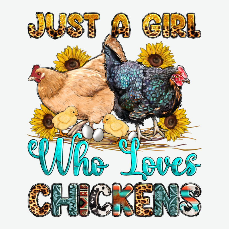 Just A Girl Who Loves Chickens Urban Heavy Tee by OliviaCreatesArt | Teevron