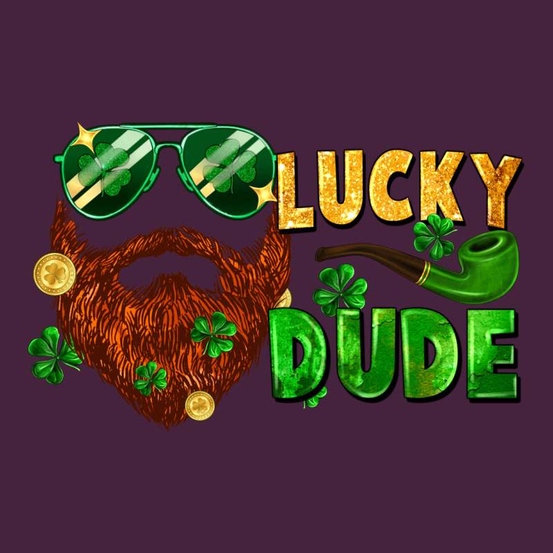 Lucky Dude Saint Patricks Bearded Man Long Sleeve Tee by FaDigitalArtStudio | Teevron
