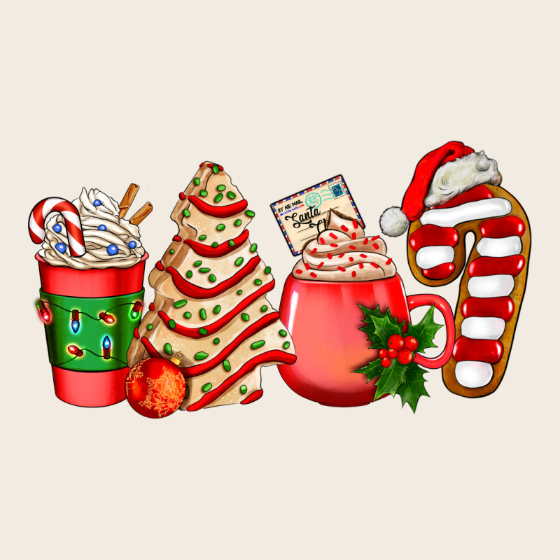 Christmas Tree Cake And Coffee Cups Ado Premium Sweatshirt by AdoDesignShop | Teevron