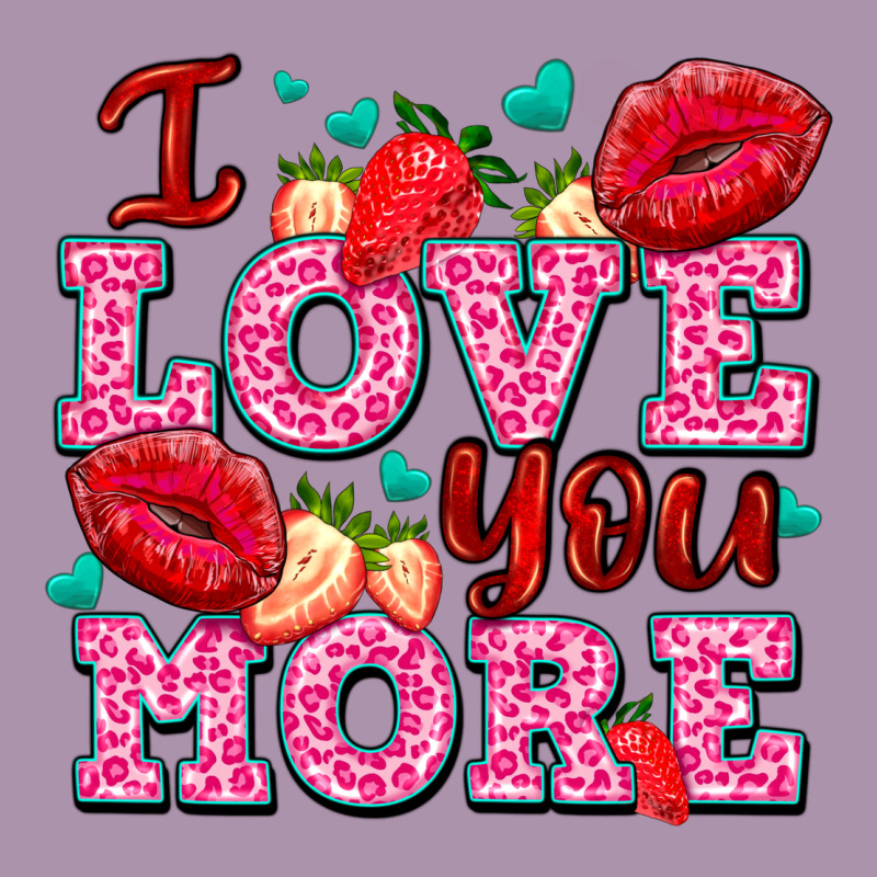 I Love You More With Lips And Strawberry Heavyweight Hoodie by AdoDesignShop | Teevron