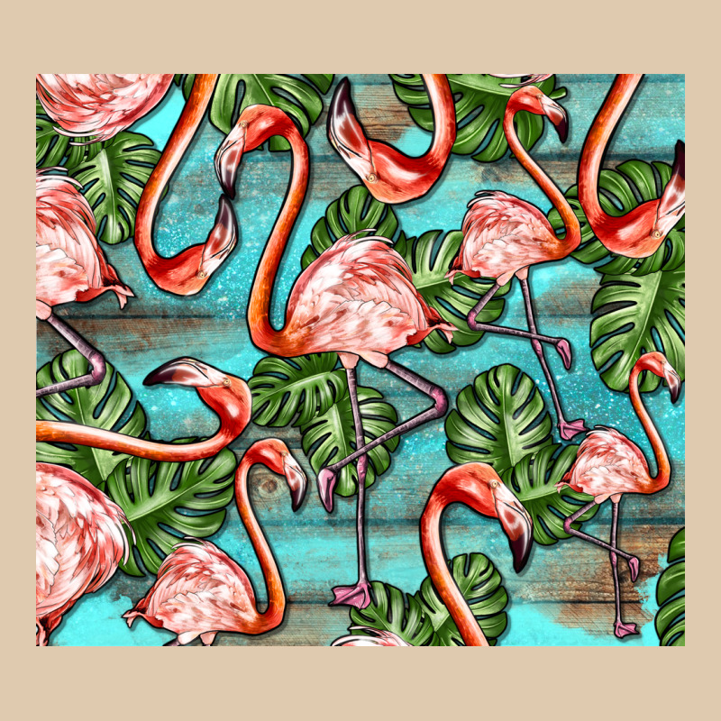 Flamingos With Leaves Heavyweight Sweatshirt by BarkalooDesign | Teevron