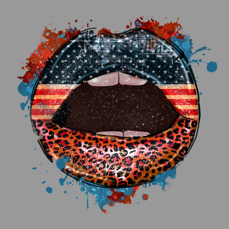 American Flag Lips 4th Of July Vintage Hoodie by FaDigitalArtStudio | Teevron