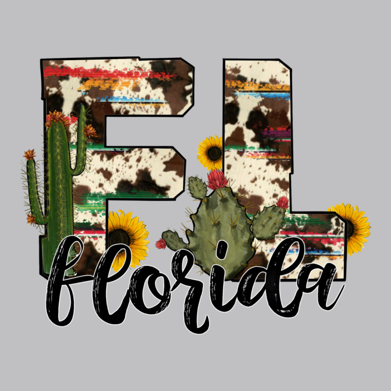 Florida State Cowhide Serape Cactus Long Sleeve Tee by RanaPortraitStore | Teevron