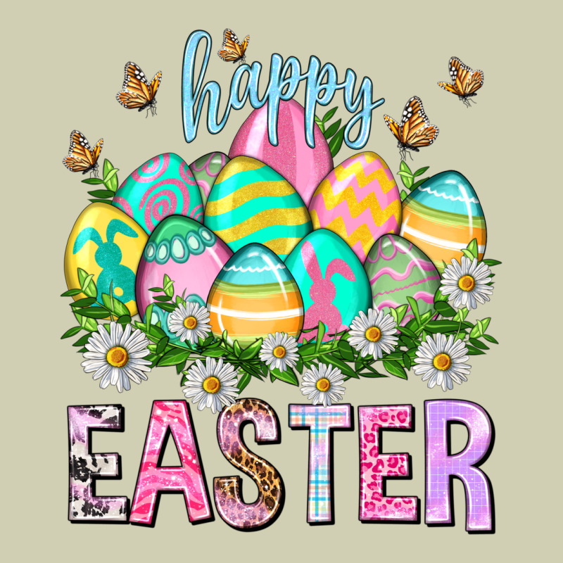 Happy Easter With Eggs Heavy Core Tee by NancyCooperArtShop | Teevron