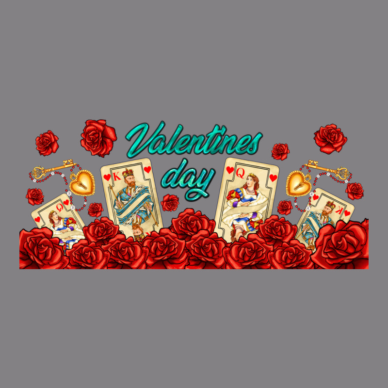 Valentines Day With Playing Cards Heavyweight Hoodie by AdoDesignShop | Teevron