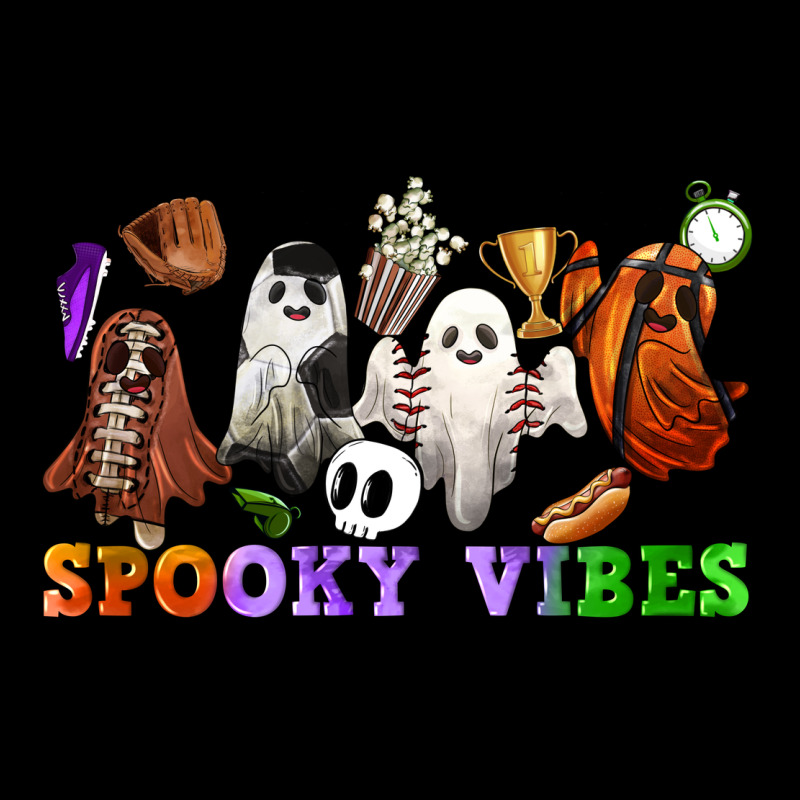 Spooky Vibes Sports Ghosts Ladies Tee by CowGirlArtShop | Teevron