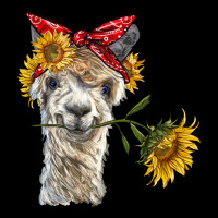 Alpaca With Sunflowers And Bandana Heavyweight Sweatshirt | Teevron