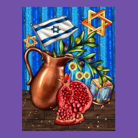 Hanukkah Table With Oil Pitcher Premium Sweatshirt | Teevron