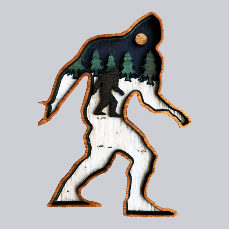 Bigfoot Wood Layered Christmas Heavyweight Sweatshirt by DesigneFamous | Teevron