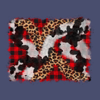 Cowhide Buffalo Plaid Leopad Background Vintage Tee | Teevron