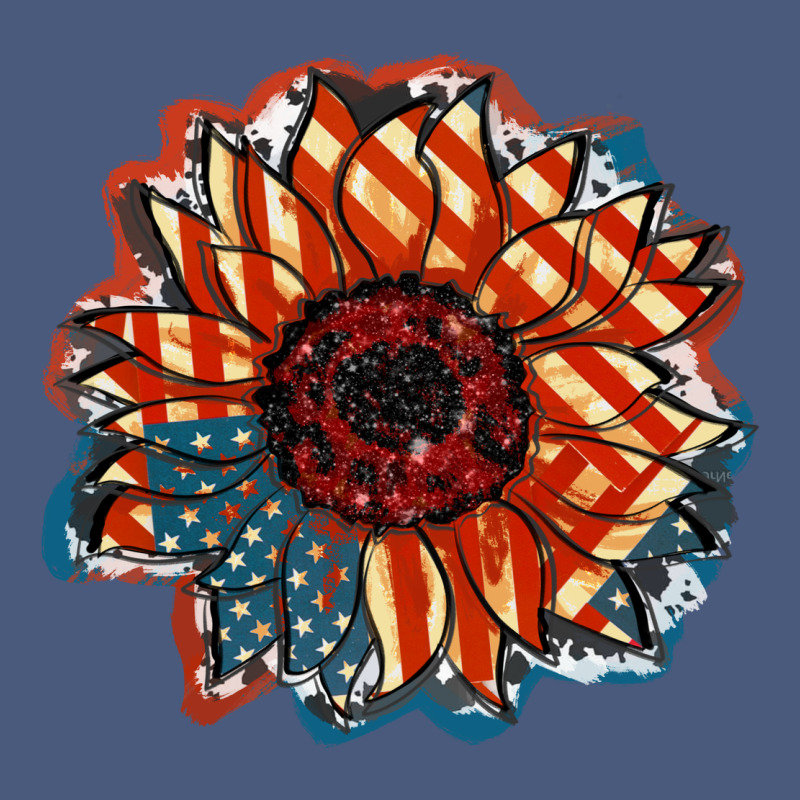 American Flag Sunflower 4th Of July Vintage Hoodie by FaDigitalArtStudio | Teevron