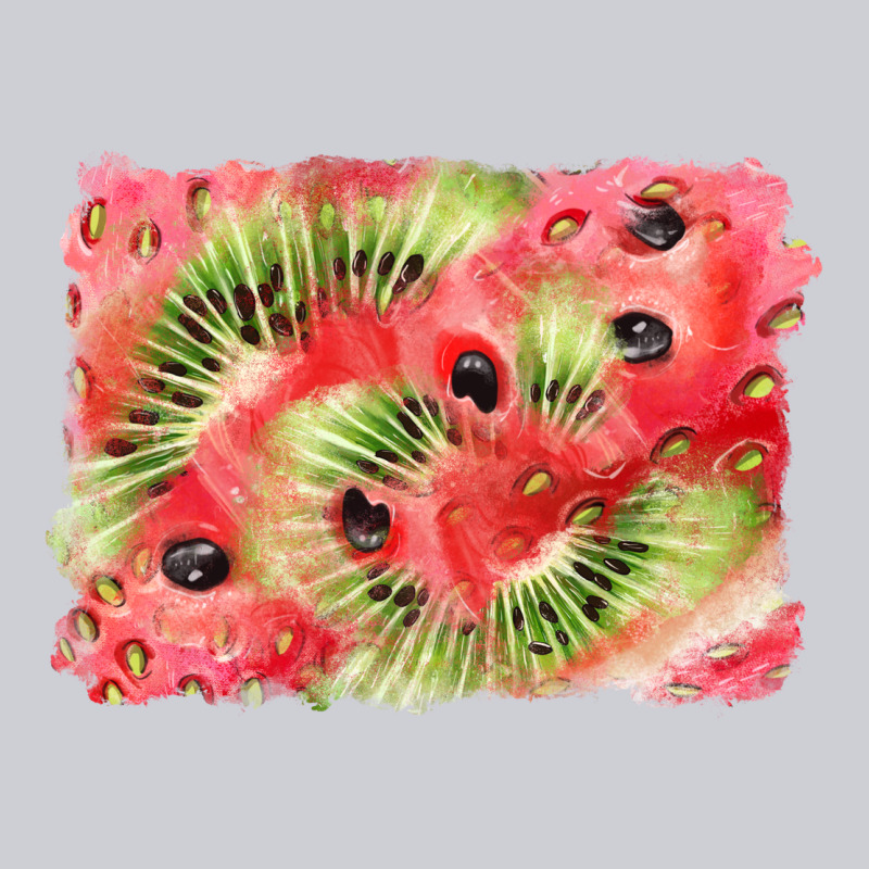 Watermelon Strawberry Kiwi Background Heavyweight Sweatshirt by BarkalooDesign | Teevron