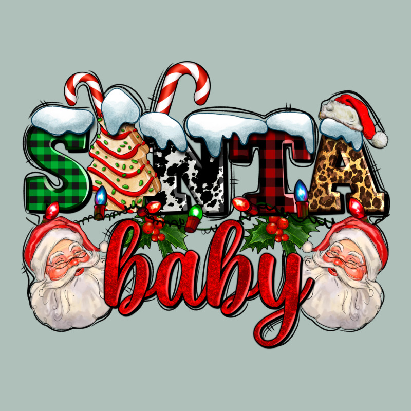 Santa Baby With Santa And Christmas Tree Cake Heavyweight Hoodie by AdoDesignShop | Teevron