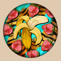 Banana And Strawberries With Tiger Pattern Heavyweight Sweatshirt | Teevron
