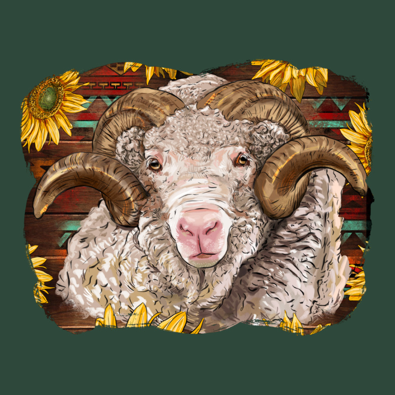 Merino Ram With Sunflowers Zipper Hoodie by BarkalooDesign | Teevron