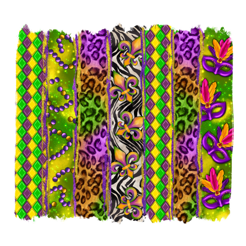 Mardi Gras Brushstroke Premium Tee by HowdyJamesFarm | Teevron