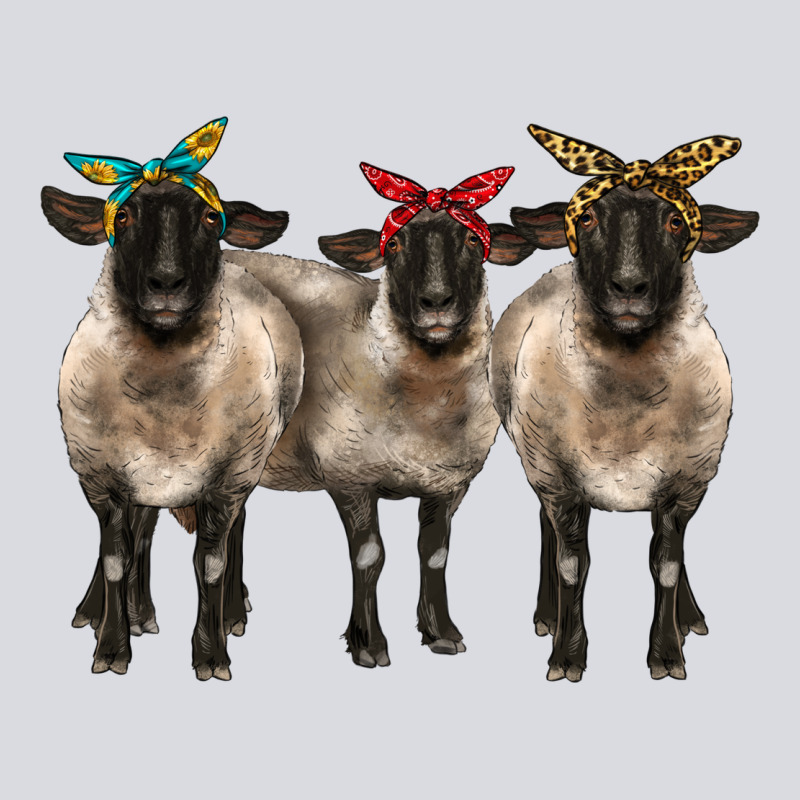 3 Sheeps Suffolk Ewe With Bandana Zipper Hoodie by BarkalooDesign | Teevron