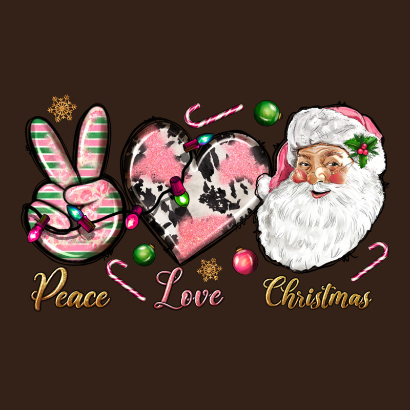 Peace Love Pink Christmas Heavy Core Tee by NancyCooperArtShop | Teevron