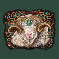 Merino Ram With Leopard Background Zipper Hoodie | Teevron