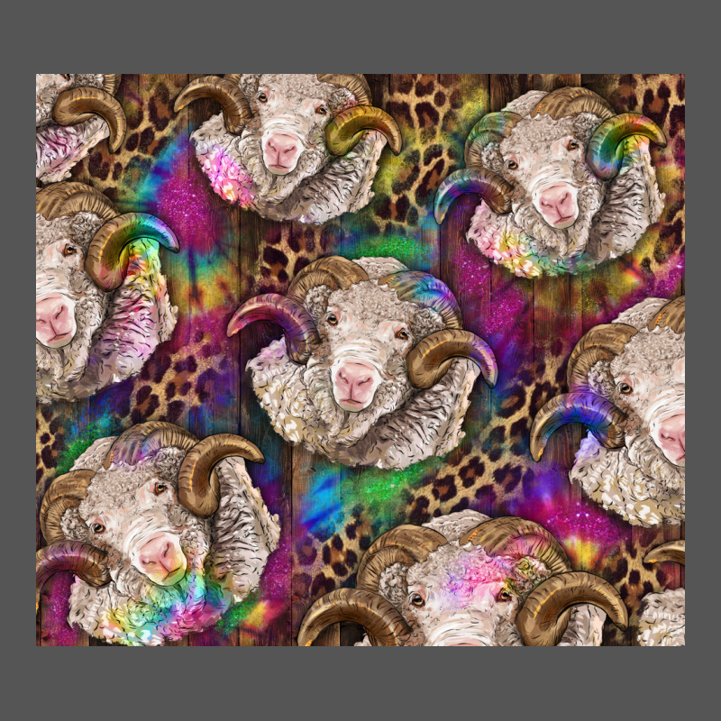 Merino Ram Tie Dye Tumbler Zipper Hoodie by BarkalooDesign | Teevron